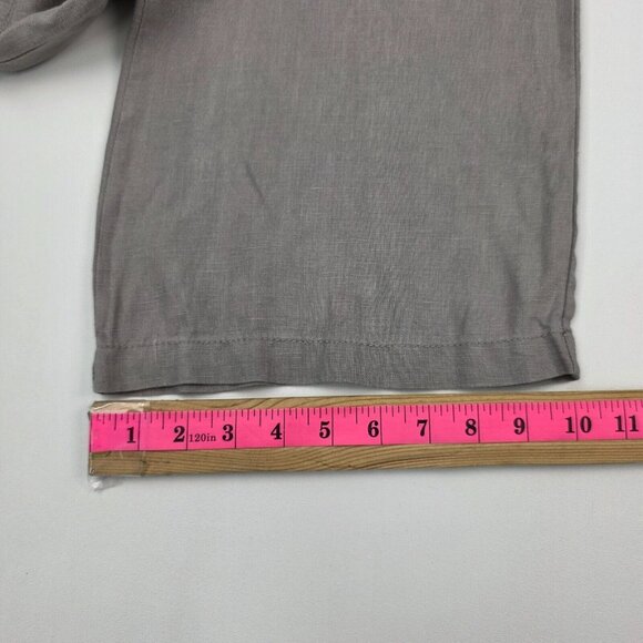 INC International Concepts Linen Wide Leg Pants Size 8 Gray Beachy Boho Classic - Picture 14 of 14